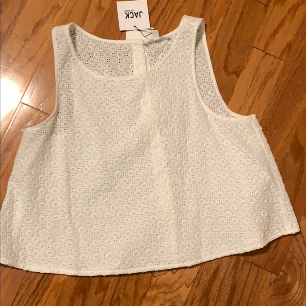 Jack by BB Dakota Lizabeth Bright White Crop Top